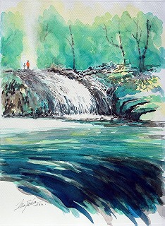 真庭市不動の滝