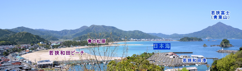 若狭和田ビーチ（若狭和田海水浴場）周辺の風景