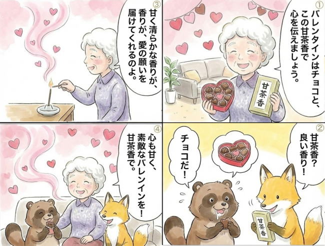 高級チョコレート甘い香りのお香バレンタインデー厄除開運あまちゃ香