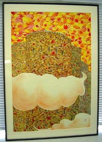 エディンバラで学んだ artist 山田 明子作品「紅のエジンバラ城」 Akiko Yamada