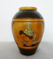 B-24 焼き絵花瓶