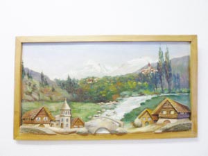 T-04 浮き彫り油絵