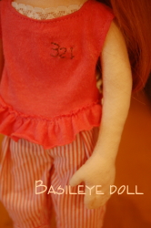 オーダーメイドの布人形バジルアイドール32ｃｍの着せ替え人形