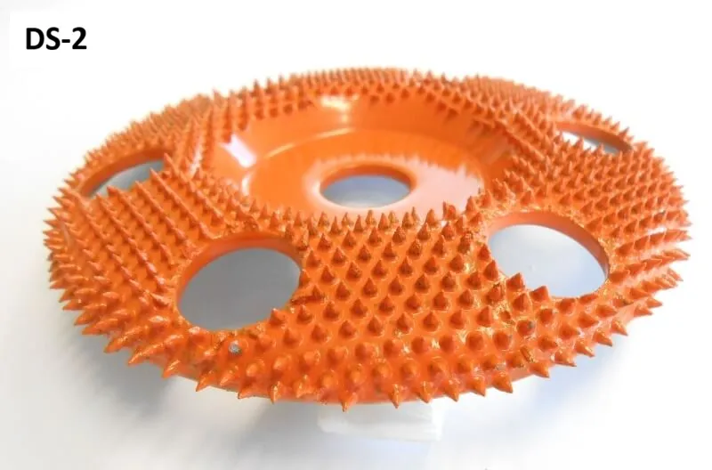 ディスクグラインダー用刃物 フラットタイプ 100mm(荒目) - 斜め