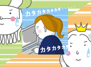 ミケーレ旅行のオネーサンも端末と向き合い奮闘。その間も時間は過ぎていく