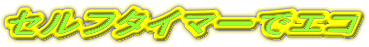 �Z���t�^�C�}�[�ŃG�R