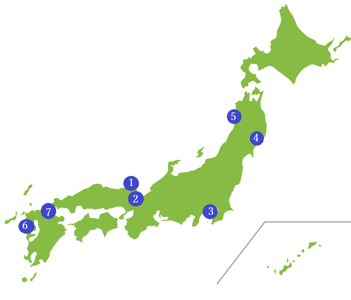 Japan Map for mobile