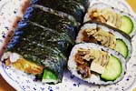 巻き寿司切ったところ