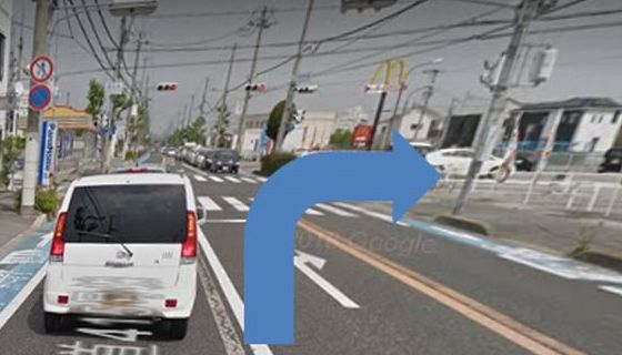③　熊見東交差点を右折の画像