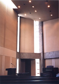 会堂内から見た採光部