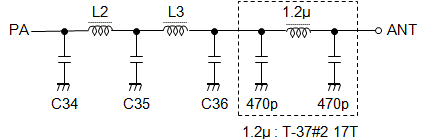 Circuit diagram of the upgraded low-pass filter