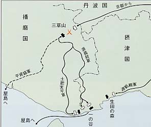 一の谷の攻防