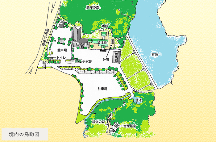 境内の鳥瞰図