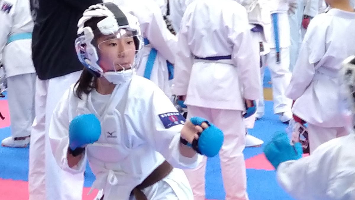 他道場との組手合同練習会で練習する一世塾の選手