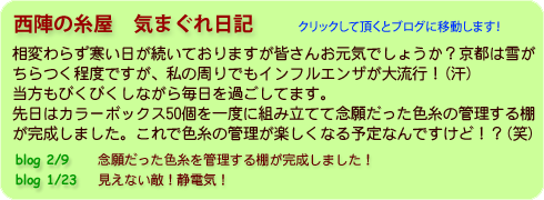 西陣の糸屋の生糸・金糸の最新情報
