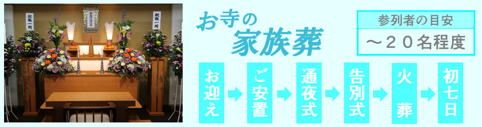 お迎え、ご安置、通夜式、告別式、火葬、初七日