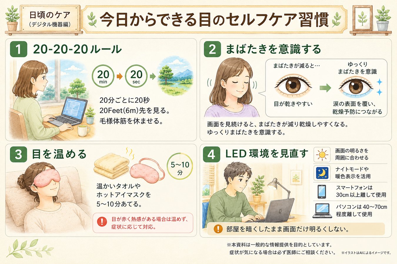 今日からできる目のセルフケア習慣（デジタル機器編）