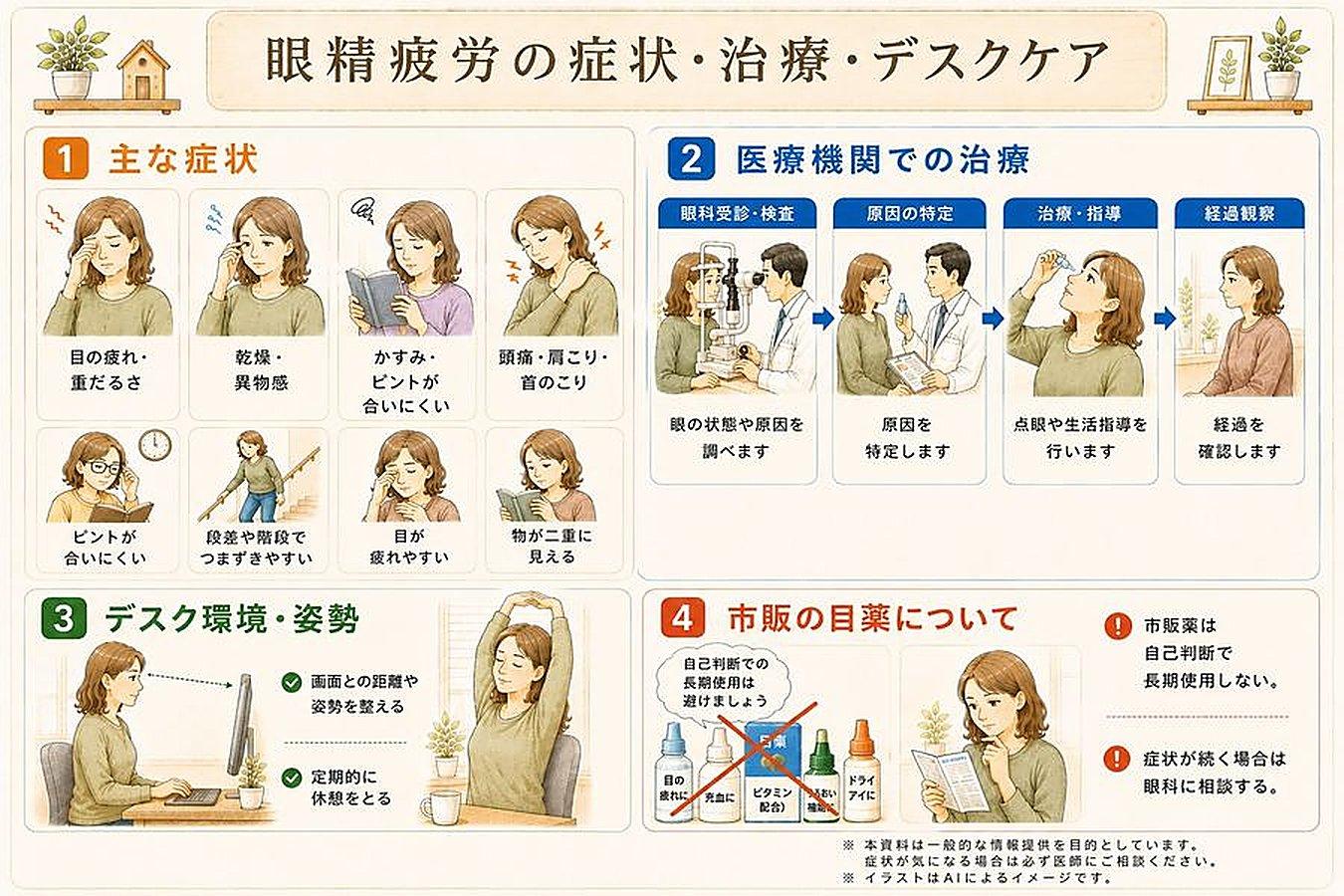 眼精疲労の症状・治療・デスクケア