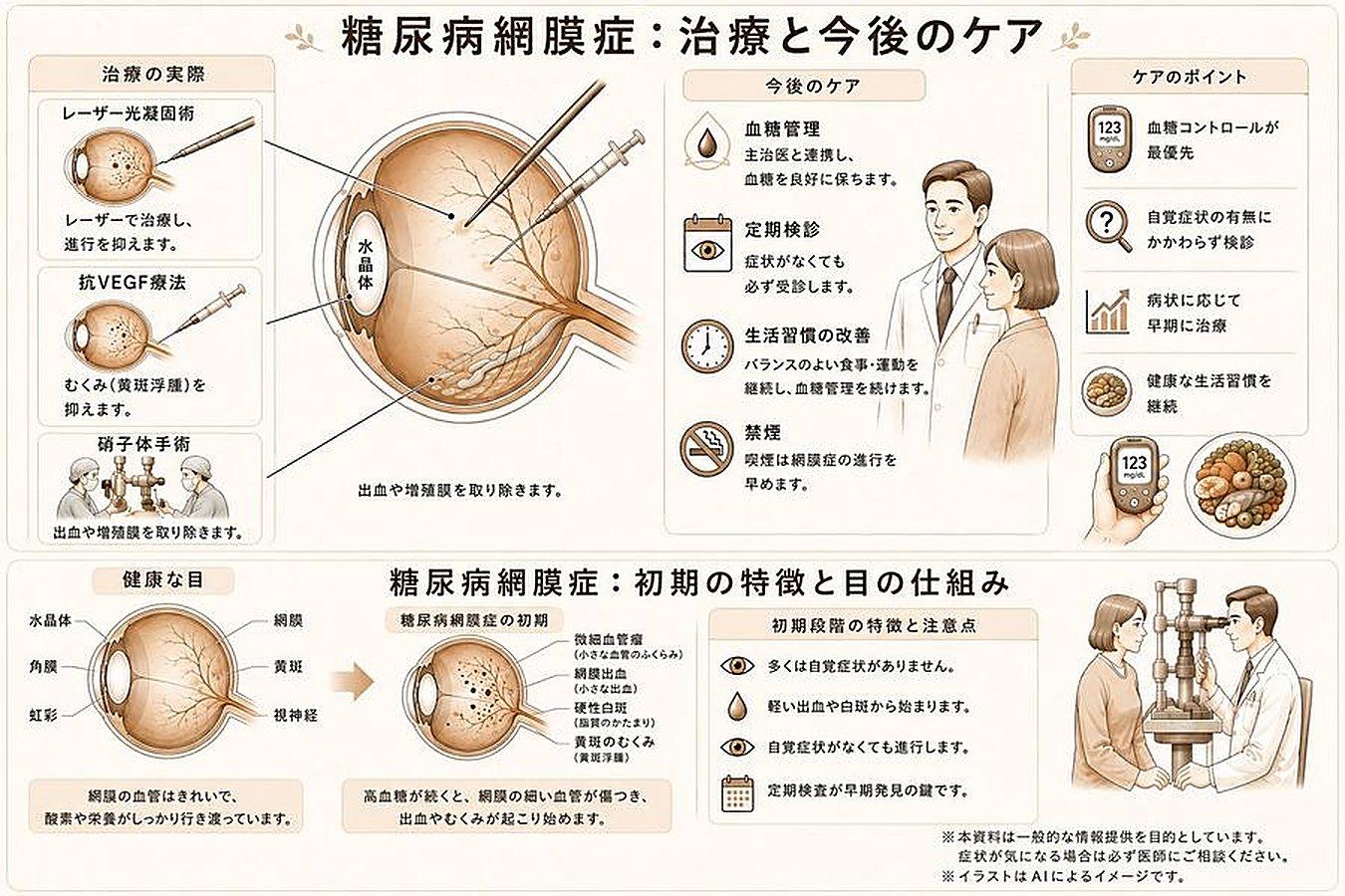 糖尿病網膜症の治療についてのイラスト