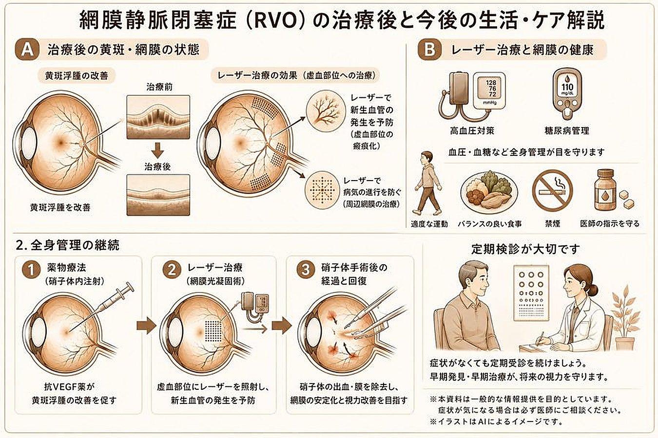 網膜静脈閉塞症についてのイラスト