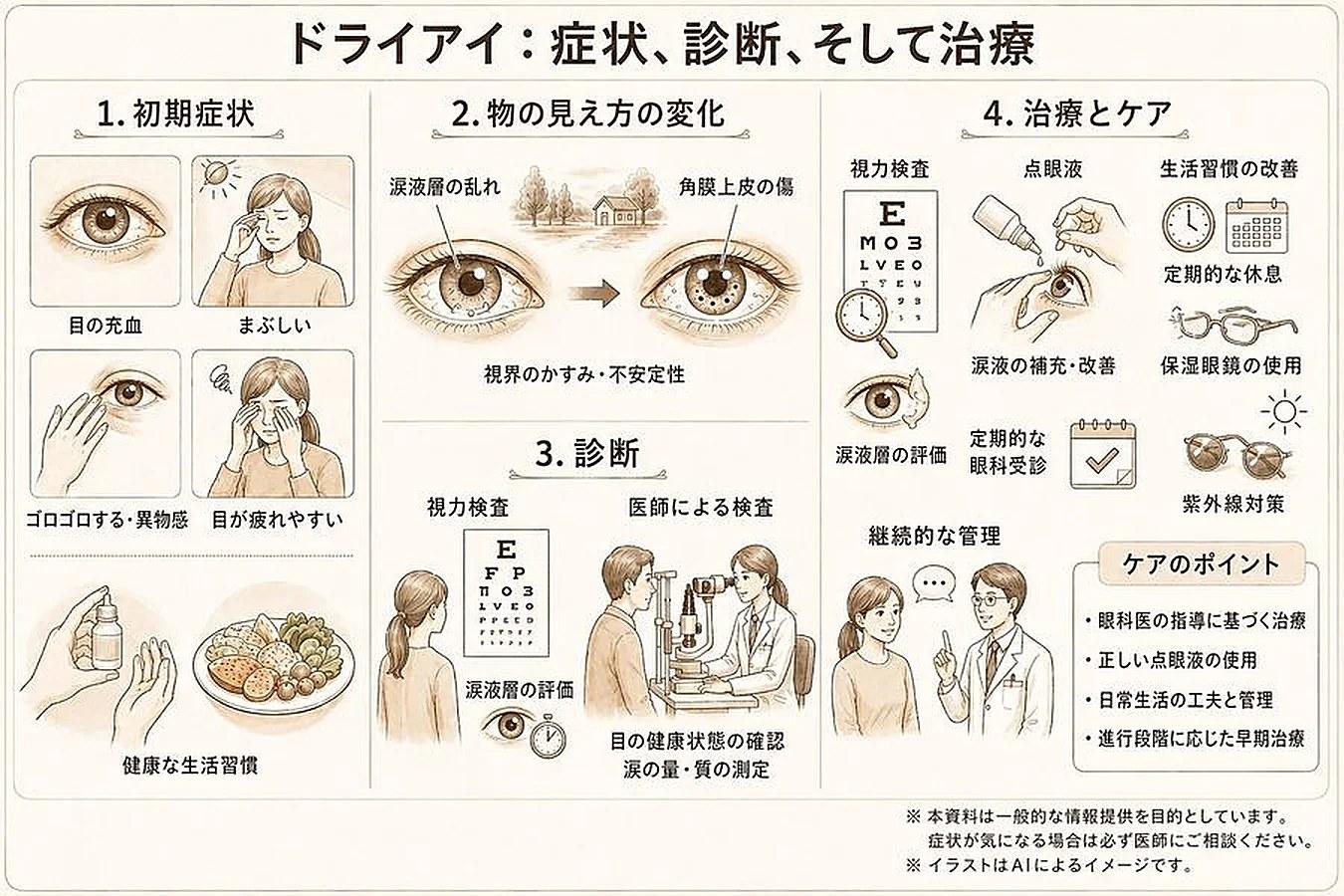 ドライアイの治療についてのイラスト