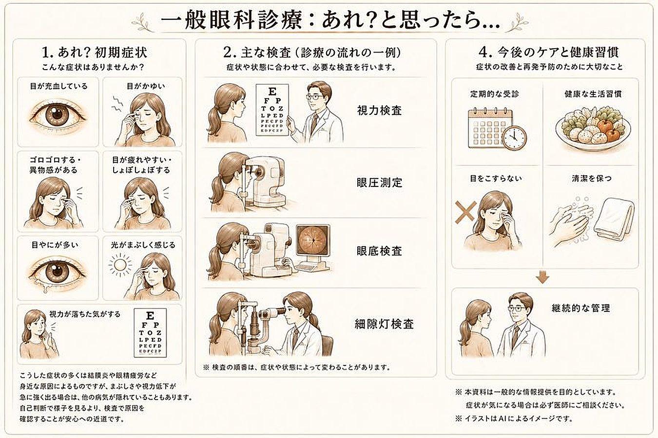 一般眼科の診療についてのイラスト