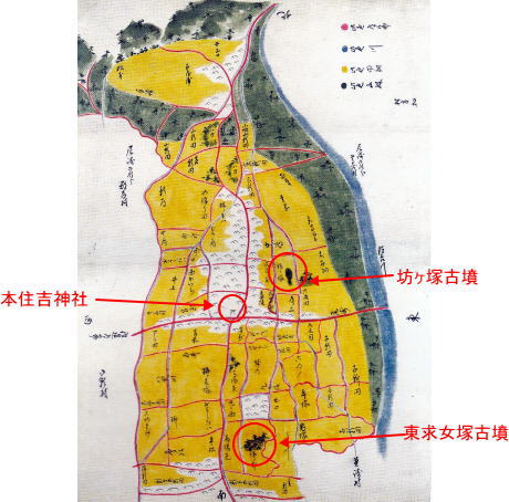いにしえのわが町 住吉村 古地図