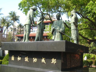 台南市にある赤嵌楼にある鄭成功の銅像