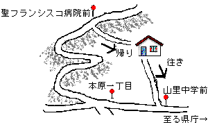 金子さんの家の略図