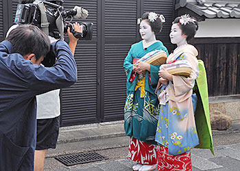 J:COMケーブルTV“恋舞妓の京都慕情”の撮影にて ２枚目