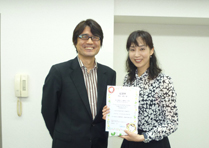 講演後、寄田先生と
