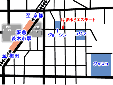 （株）はまゆうエステートへの案内図
