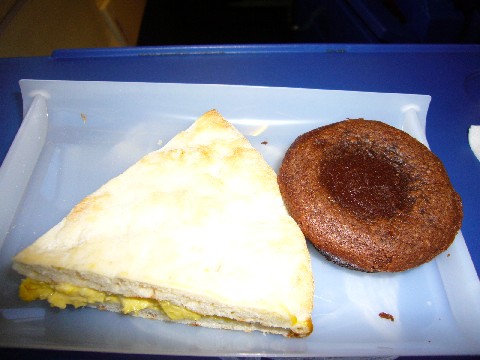 フランス国内線の軽食