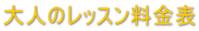 大人のレッスン料金表