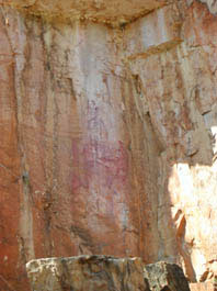 アボリジニが岩肌に描いた絵