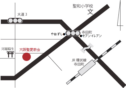 聖愛教会への地図