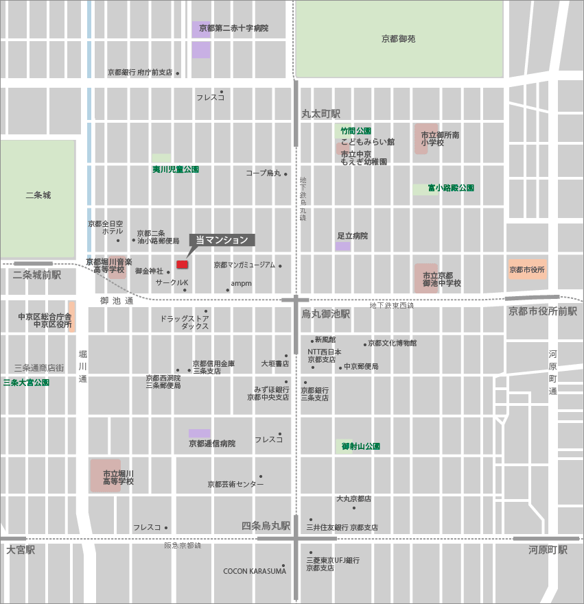 押西洞院町周辺地図