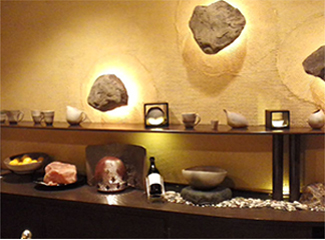 ヒルトンホテルでの陶勝釜作品