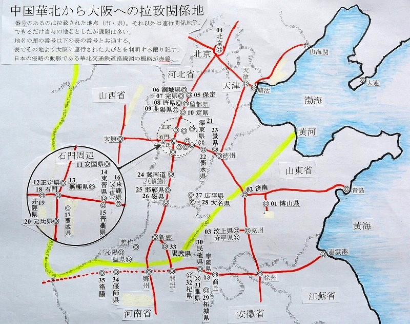華北の拉致関連図