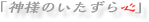 「神様のいたずら心」