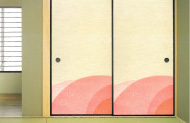 色鮮やかな襖