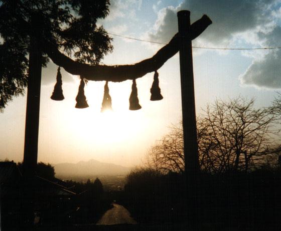 桧原神社落日