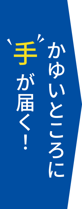 かゆいところに手が届く