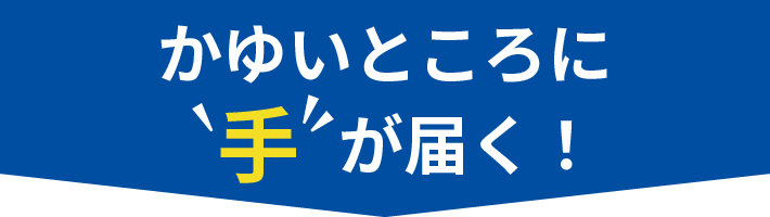 かゆいところに手が届く