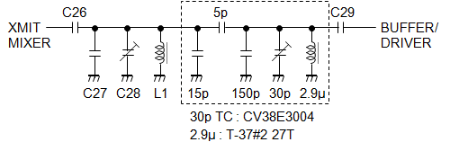 Circuit diagram of the upgraded band-pass filter