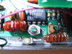 Top view of the upgraded band-pass filter