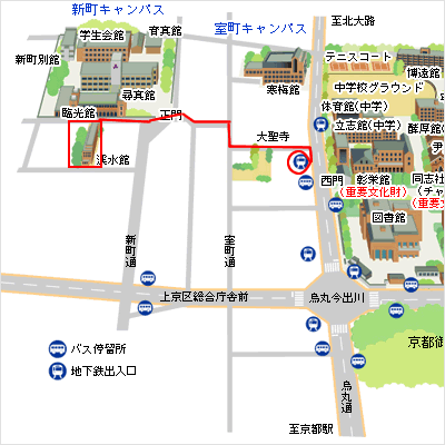 研究室までの道順案内図