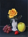 黄色い薔薇とオニキス（２００７）F６号 - バージョン 2.jpg